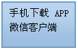 流程图: 过程: 手机下载APP微信客户端


